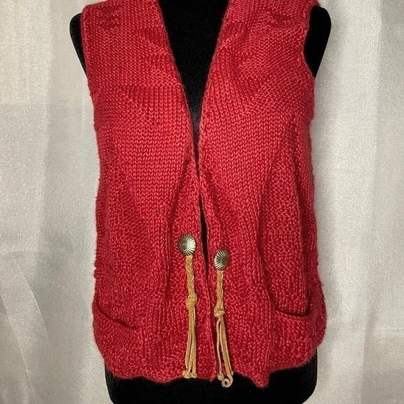 Vintage Ralph Lauren Polo Country Vest Southwestern Concho Med…‌‌‌‌